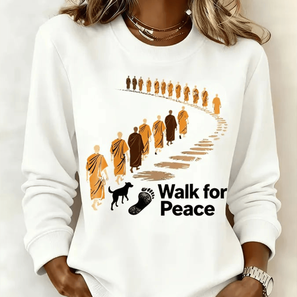 Walk For Peace Aloka Dog Sweatshirt Mindfulness And Compassion Story Of Aloka Sweatshirt