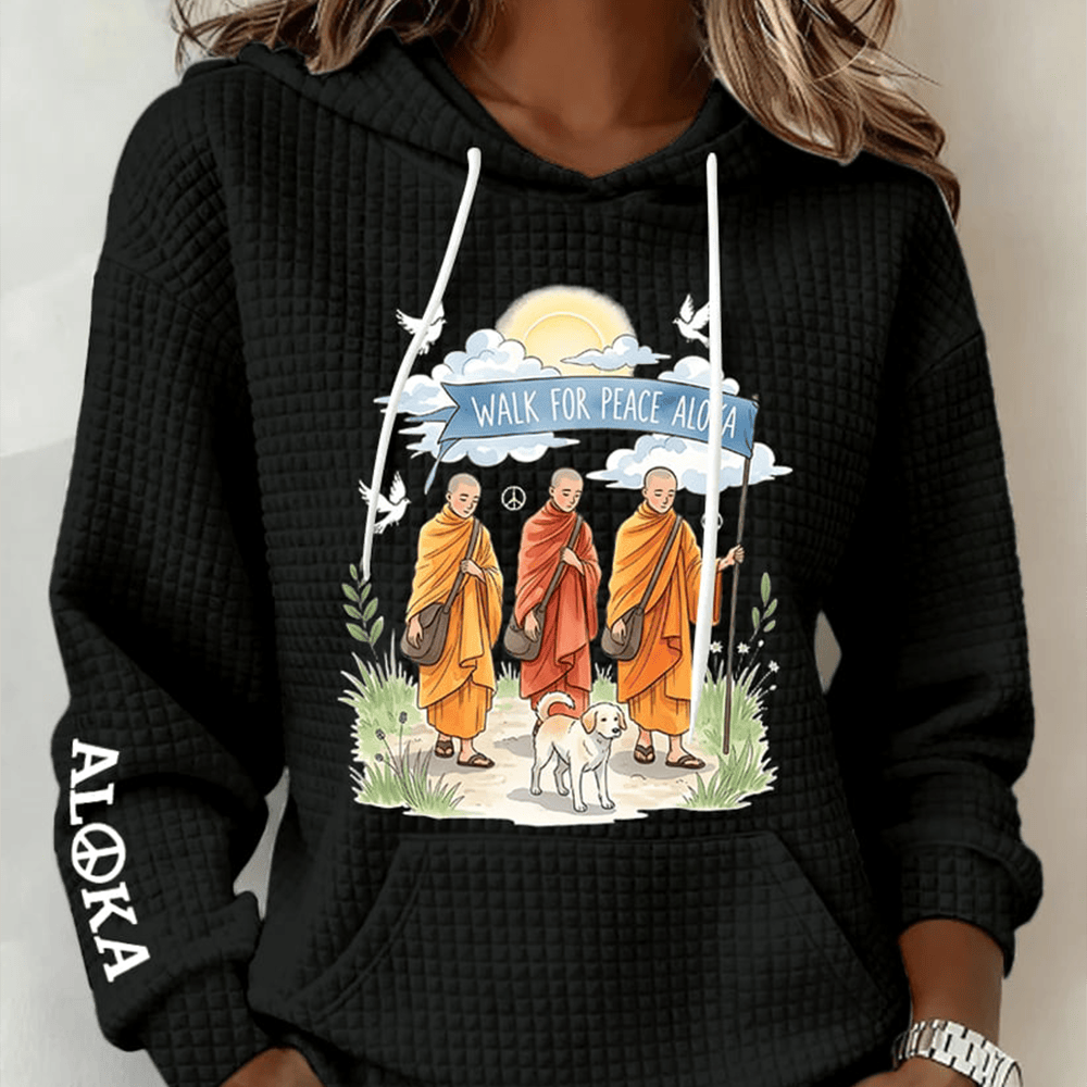 Walk For Peace Aloka Hoodie Trendy Spiritual Apparel Walk For Peace Gift Ideas