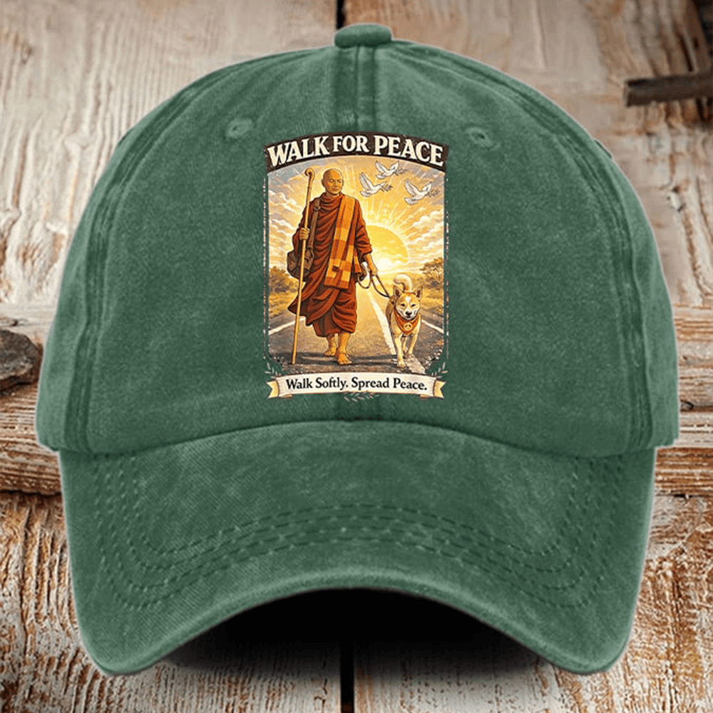 Walk For Peace Monks With Aloka Hat Walk For Peace Baseball Cap Gift For Dog Owners