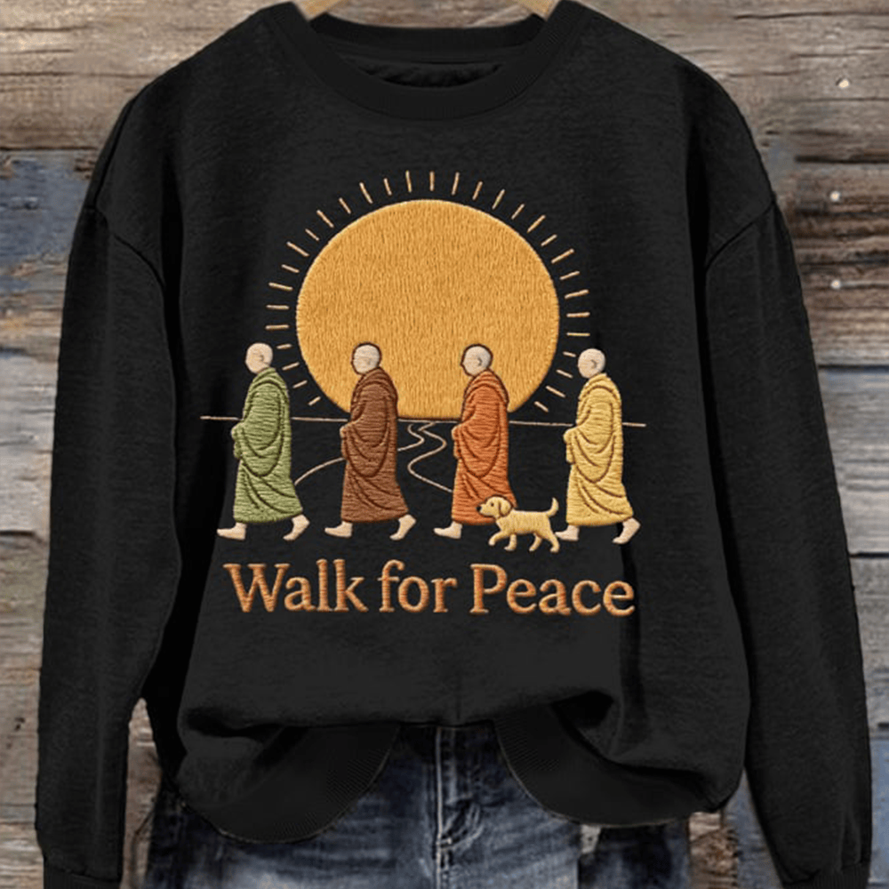 Walk For Peace Sweatshirt Buddhist Monks Walk For Peace Merch Monks Aloka Clothing