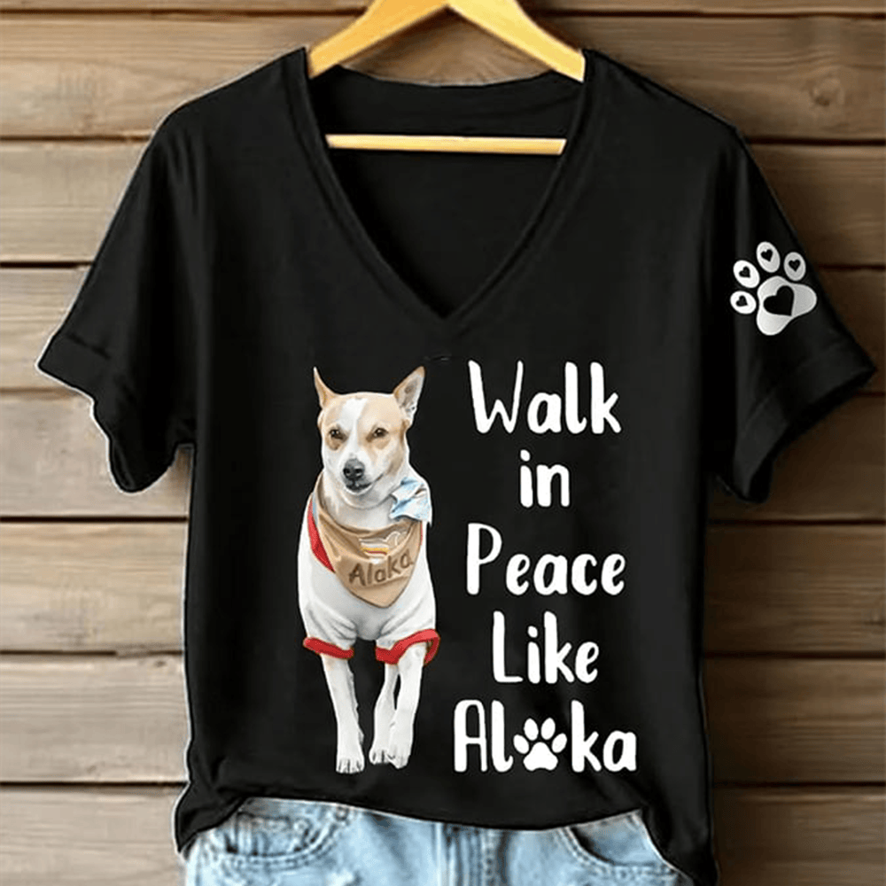 Walk In Peace Like Aloka V-Neck Shirt Story Of Aloka Clothes Unique Gift For Women