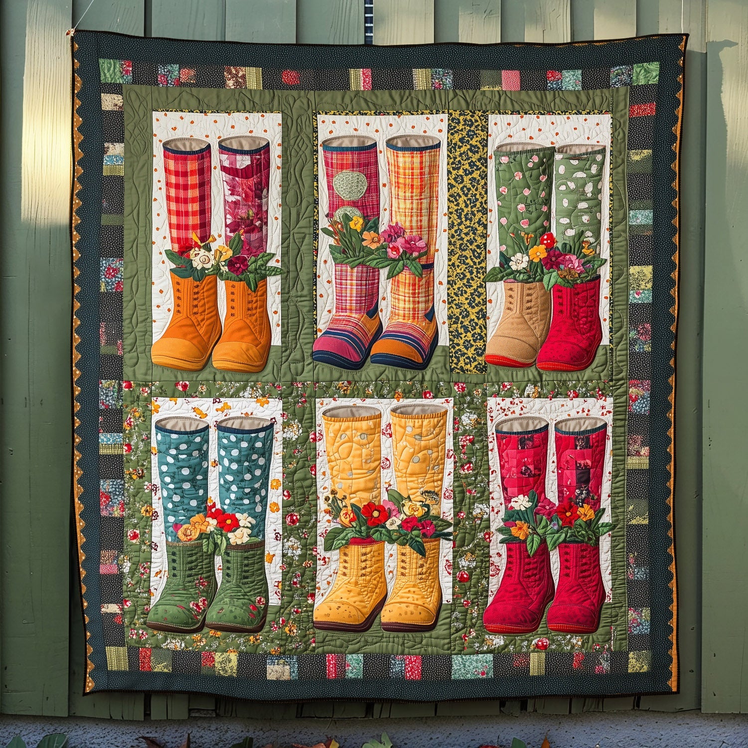 Walk in the Garden Quilted Blanket Gardening Gifts For Mom