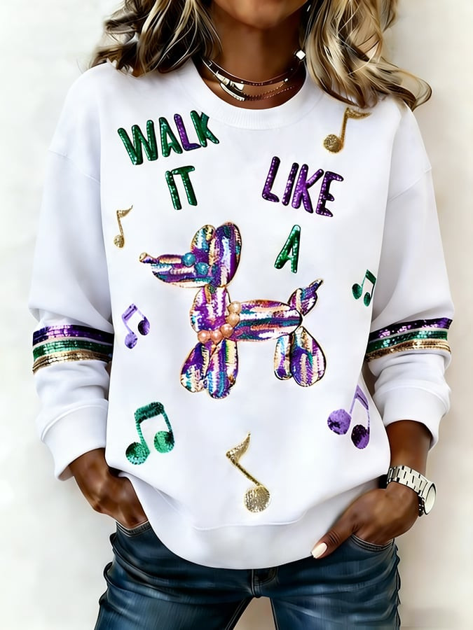 Walk It Like A Mardi Gras Sweatshirt Mardi Gras Women's Clothing Gift Ideas For Wife