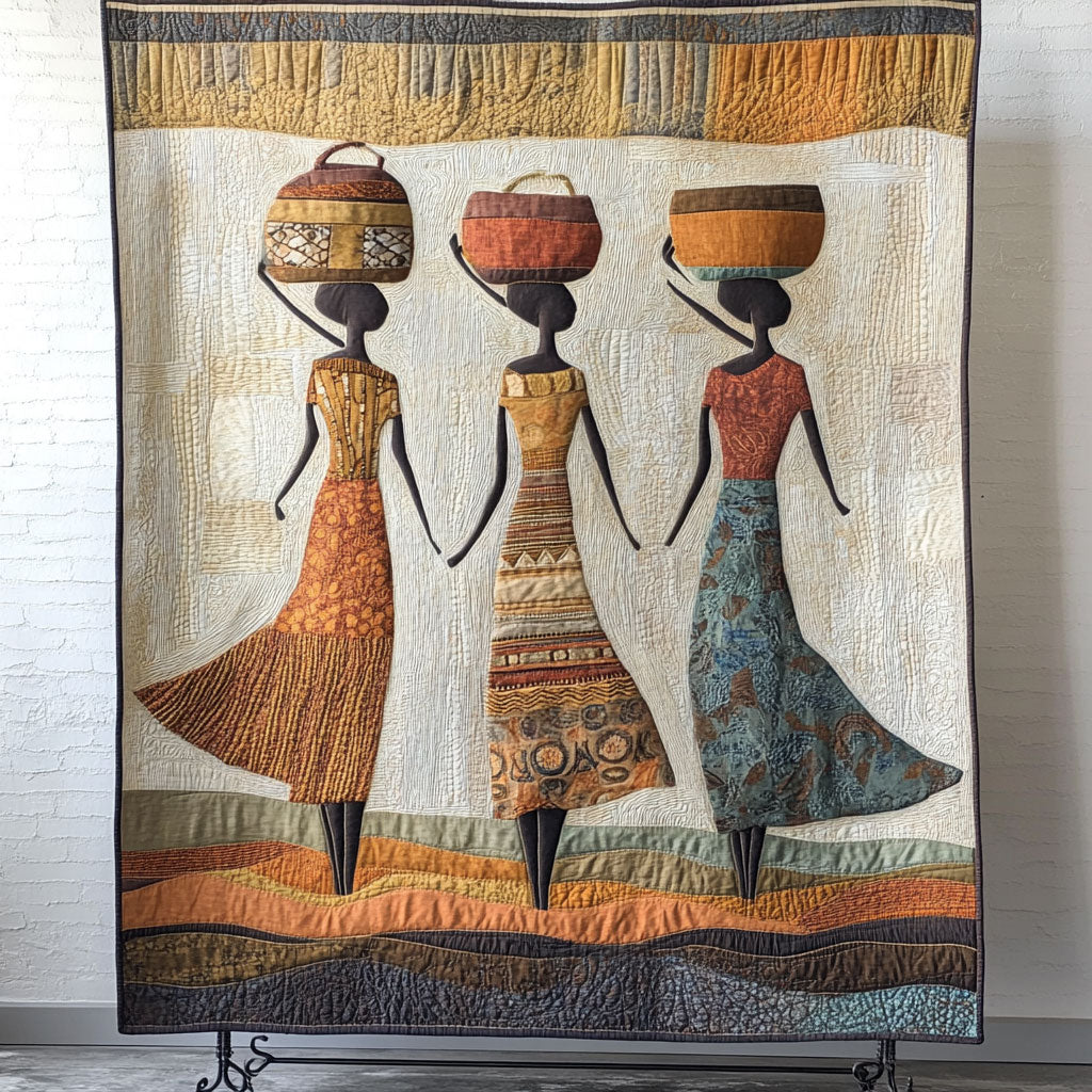 Walk of Unity Quilt Blanket African Art Throw Blanket Special Gifts For Native