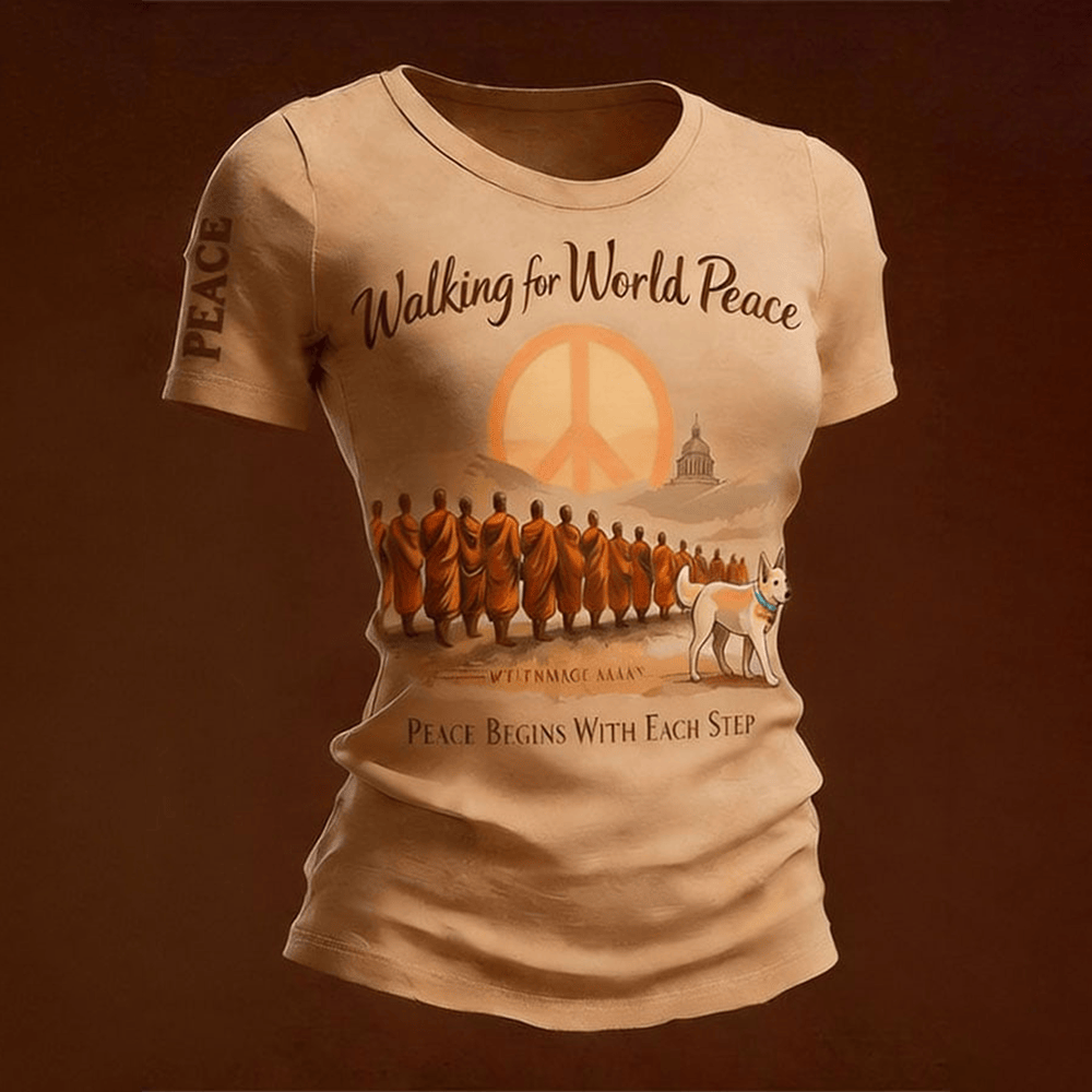 Walking For World Peace T-Shirt Peace Begins With Each Step Shirt Aloka Gift Ideas