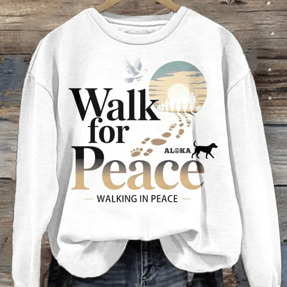 Walking Monks With Aloka Dog Sweatshirt Walk For Peace Merchandise Girlfriend Gifts