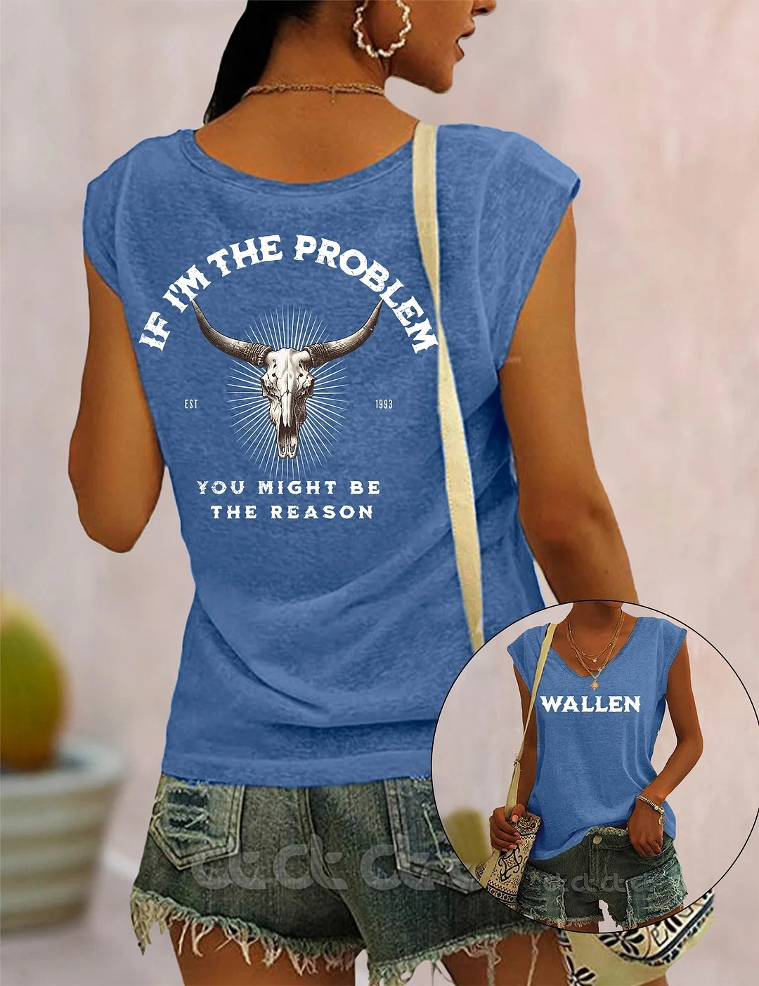 Wallen I'm The Problem Tank Top For Women's Gifts For Friends