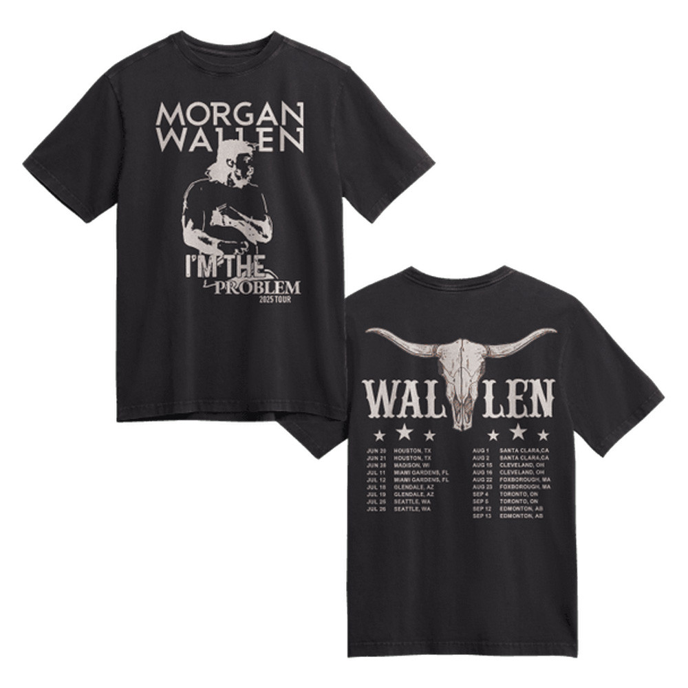 Wallen Tour 2025 Merch T-Shirt I'm The Problem Western Country Music Fan Gift Ideas