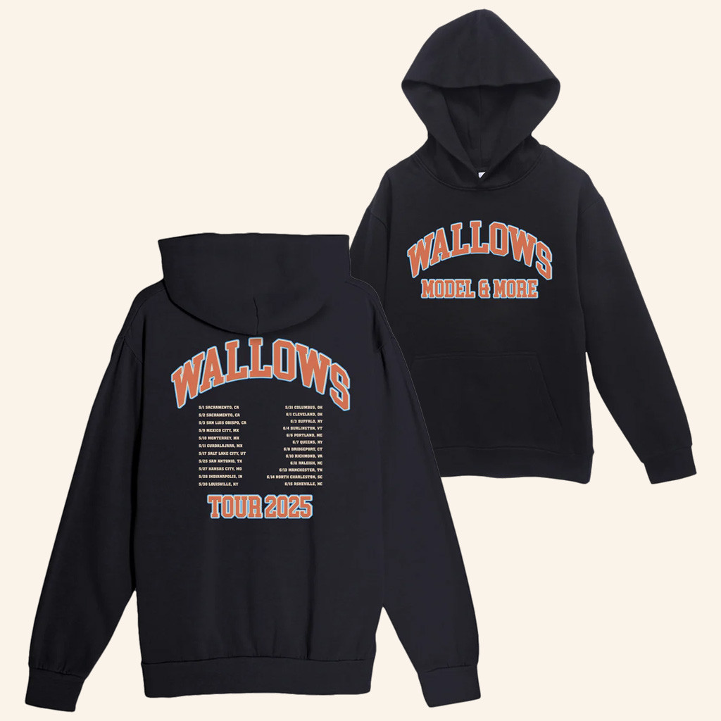 Wallows Merch Collegiate Hoodie Wallows May June 2025 Hoodie Gift Ideas For Rock Lovers
