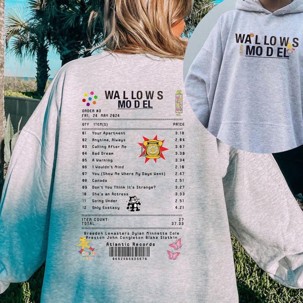 Wallows Model Album Tracklist Sweatshirt Wallows Merch Best Gifts For Rock Fans