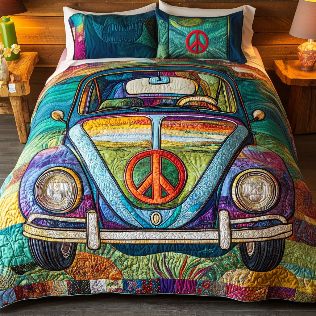 Wander Bug Quilted Bedding Set Bedroom Decor Christmas Gifts For Hippie Mom