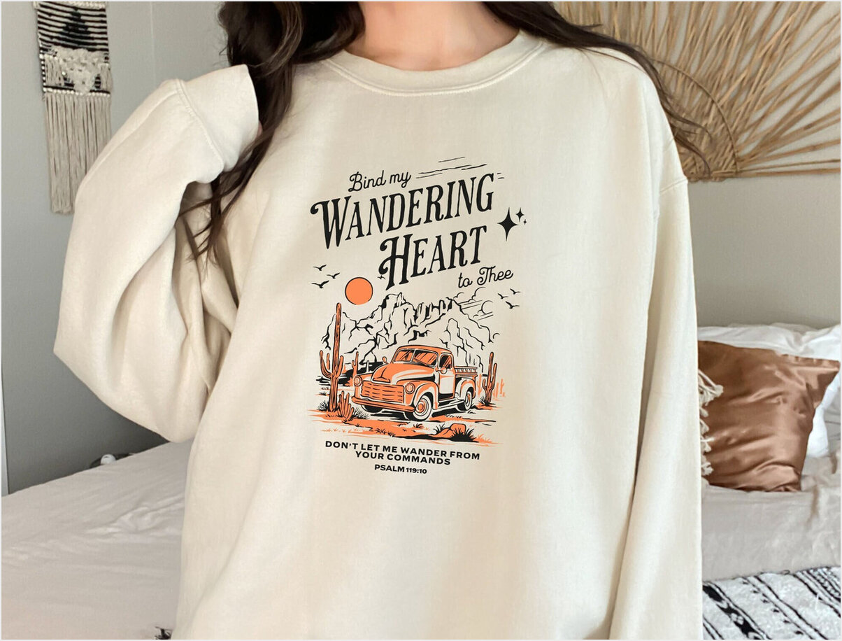 Wandering Heart Sweatshirt, Zach Bryan Sweater Gifts For Him Merch Apparel