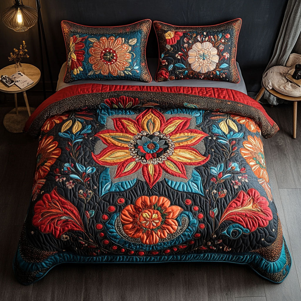 Wanderlust Dreams Quilted Bedding Set Boho Bedroom Idea Good Family Christmas Present
