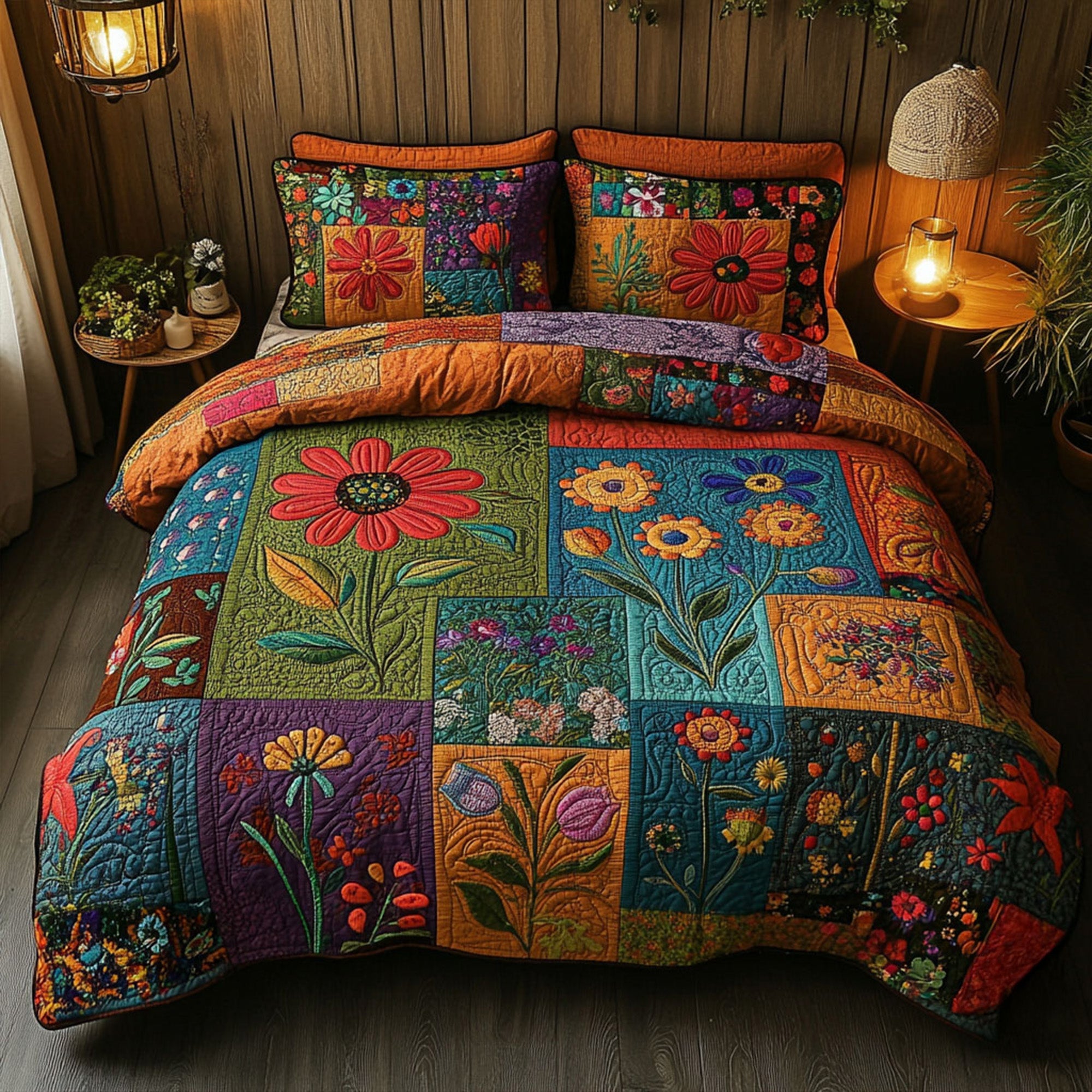 Wanderlust Spirit Quilted Bedding Set Christmas Duvet Cover Best Gifts For Hippies