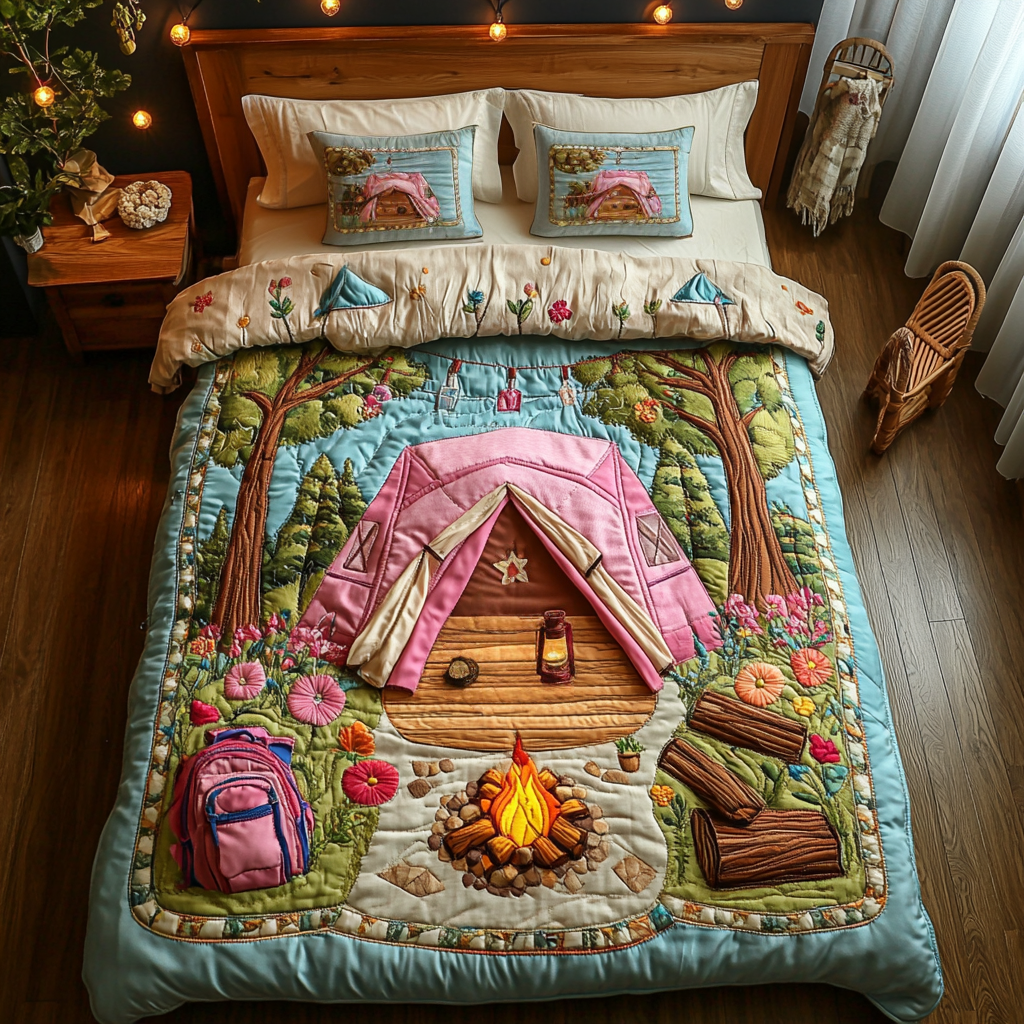 WanderNest Quilted Bedding Set Bedroom Decor Gifts For People With Campers