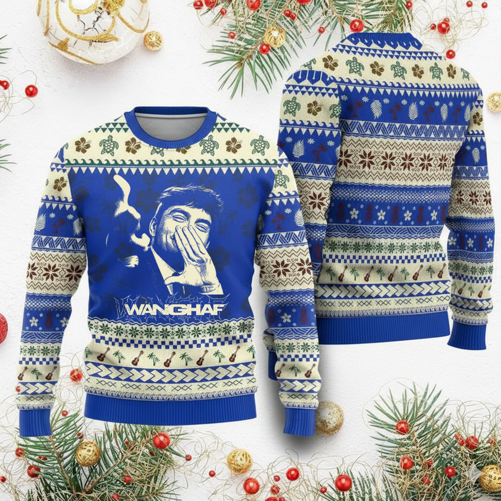 WANGHAF Ugly Christmas Sweater Funny Meme First Merch Patriotic Presents For Him