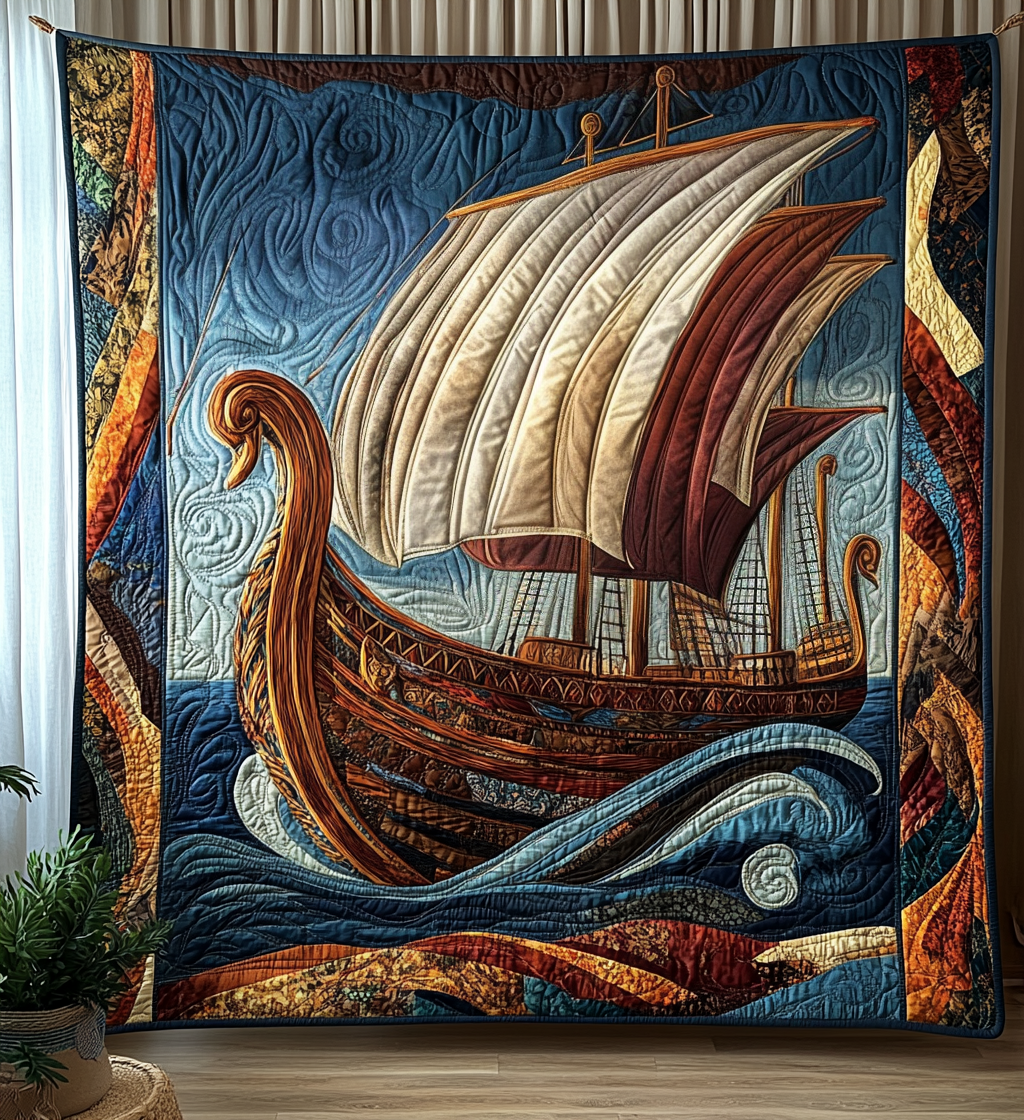 War For Viking Quilted Blanket Viking Gifts For Him