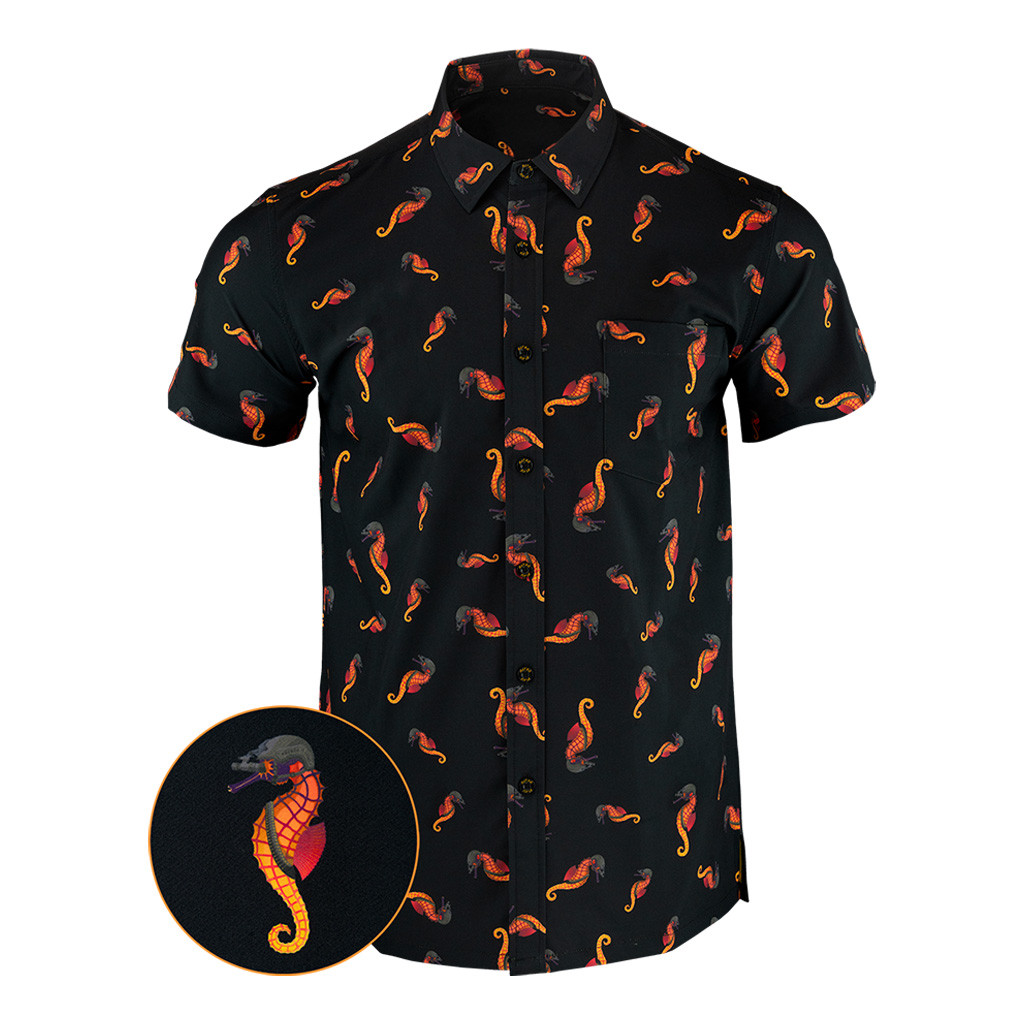 War Horse Black Button Down Shirt Tactical Shirt Hawaiian Style Christmas Gifts For Guys War Horse Black Button Down Shirt Tactical Shirt Hawaiian Style Christmas Gifts For Guys