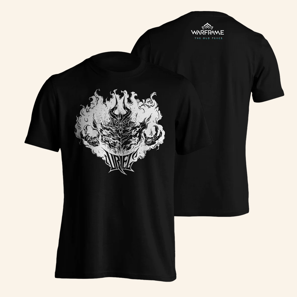 Warframe Merch Uriel Black T-Shirt Birthday Ideas For Husband