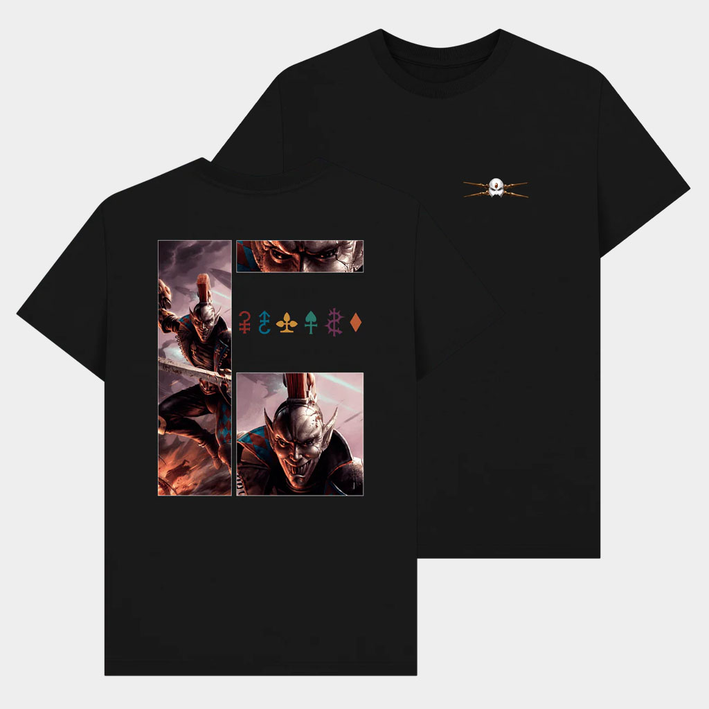 Warhammer Merch Harlequins Collage Back T-Shirt Birthday Gift For Brother Warhammer Merch Harlequins Collage Back T-Shirt Birthday Gift For Brother