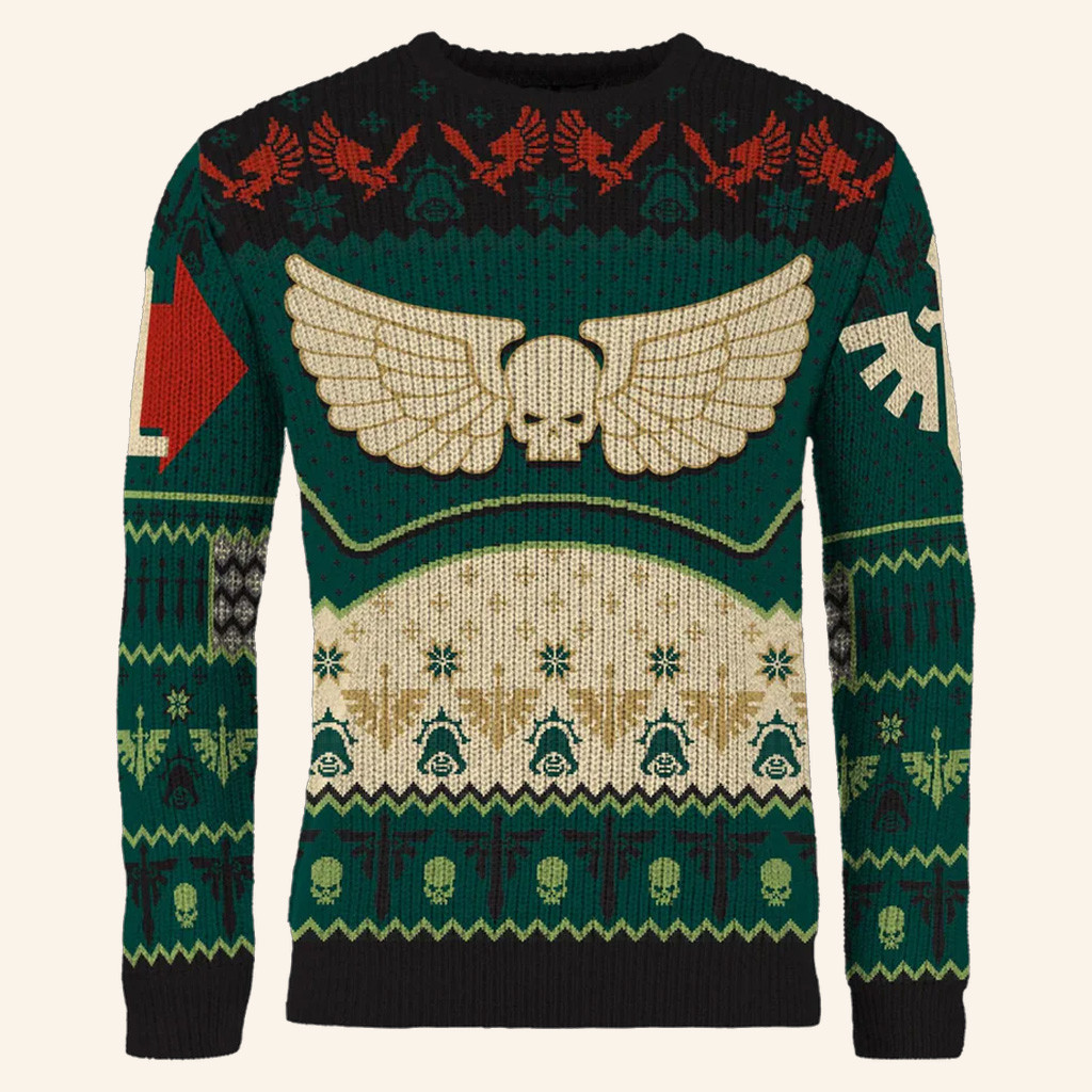 Warhammer Merch Warhammer 40 000 Dark Angels Christmas Ugly Sweater Gifts For Husband
