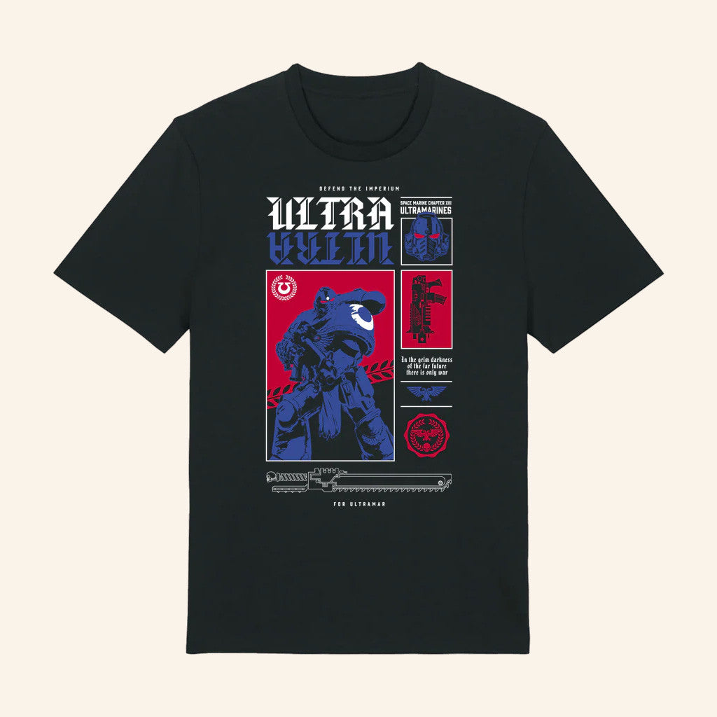 Warhammer Merch Warhammer 40000 Space Marine 2 For Ultramar T-Shirt Dad Gifts