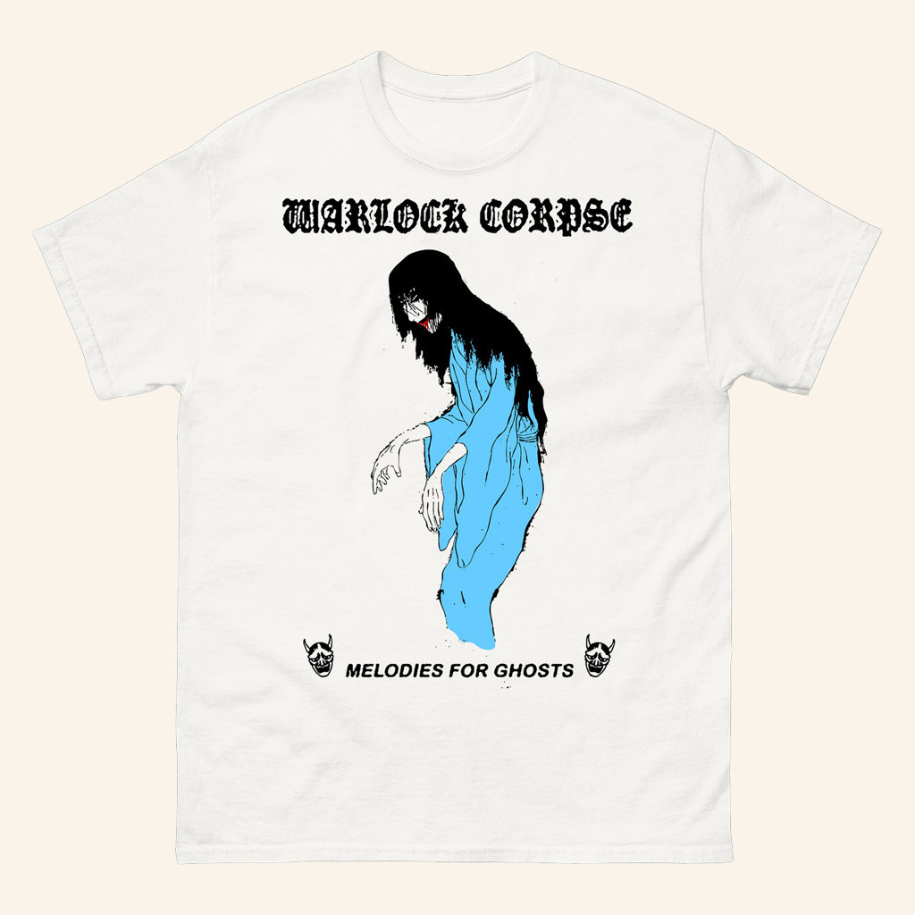 Warlock Corpse Merch Melodies For Ghosts White T-Shirt Christmas Gifts For Friends