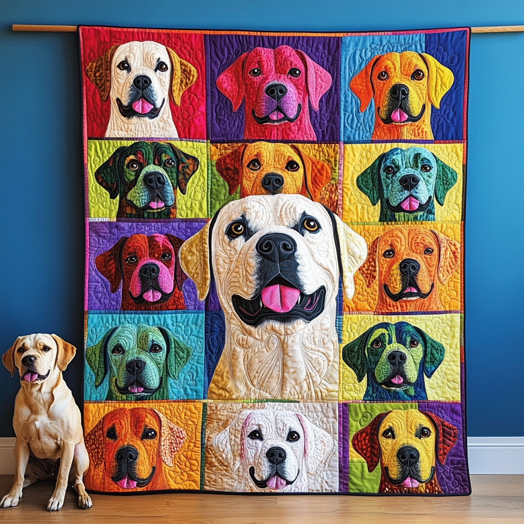 Warm And Fuzzy Labrador Quilted Blanket Gifts For Pet Owners
