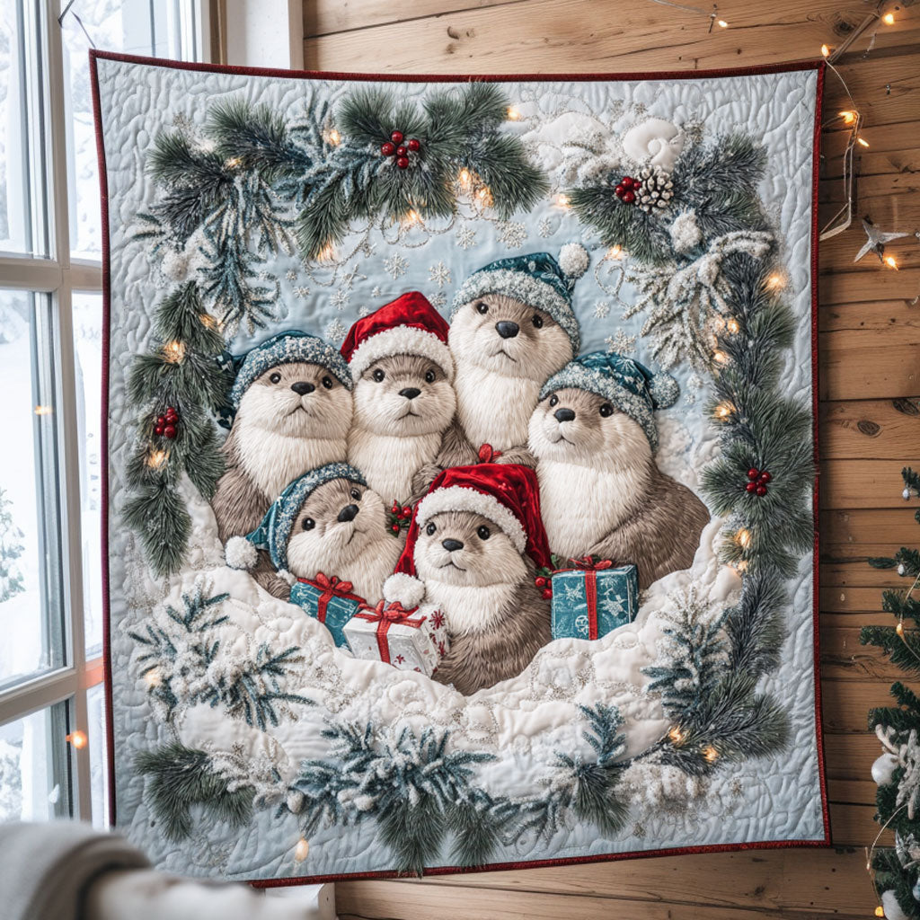 Warm Glow Otter Quilt Comfortable Microfiber Quilt Blanket for Everyday Use