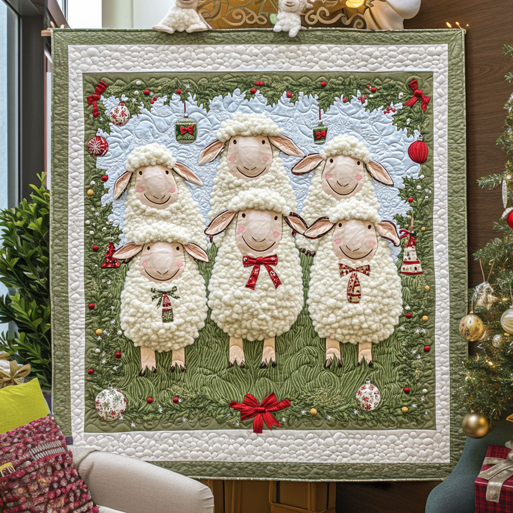 Warm Heart Sheep Quilt Blanket Sofa Throws Son In Law Christmas Presents