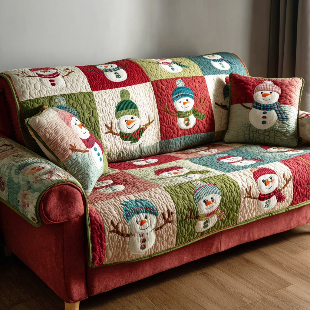 Warm Hearth Holiday Quilted Sofa Cover Holiday Living Christmas Decor Family Gift Ideas