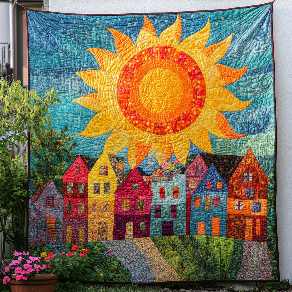 Warm Horizon Quilted Blanket Best Throw Blanket Birthday Gifts For Nature Lovers