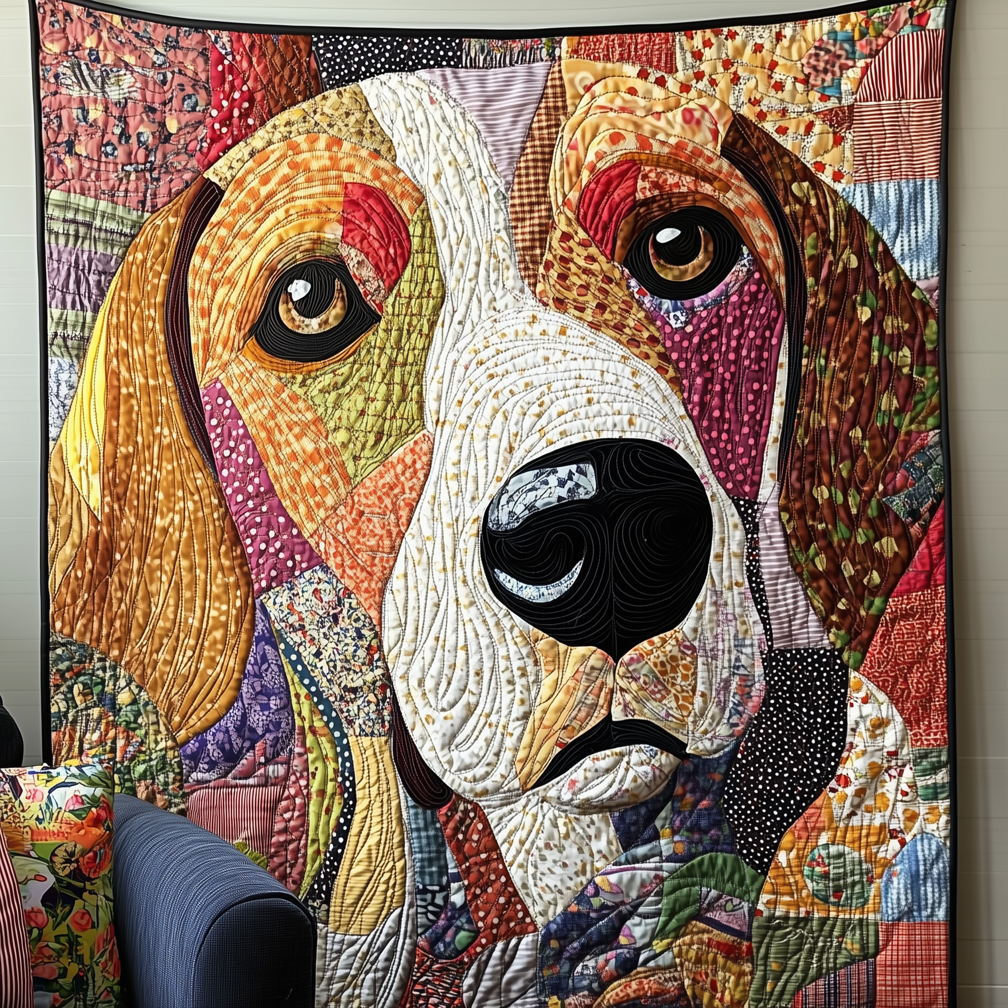 Warm Labrador Retriever Quilted Blanket Christmas Throw Blanket Best Christmas Gifts For Mom