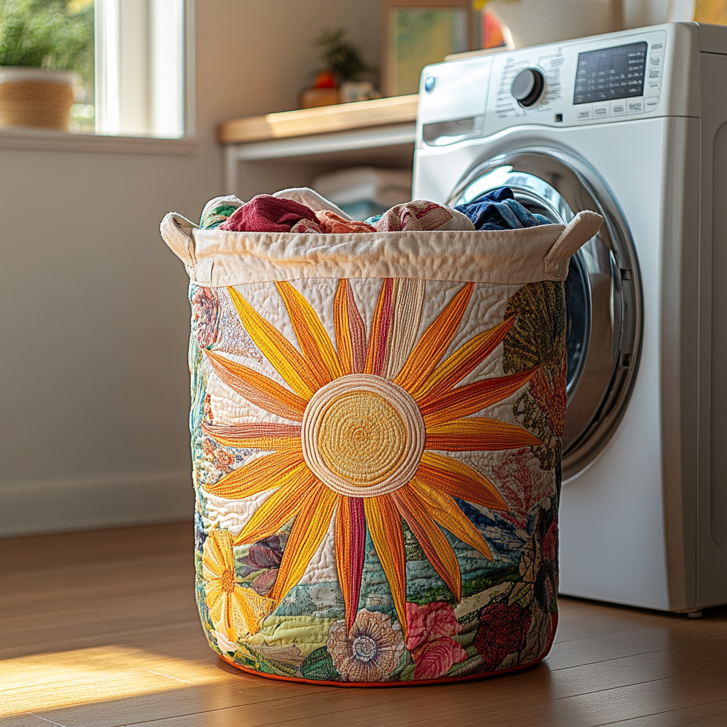 Warm Radiance Quilted Laundry Basket Spring Merch Pick