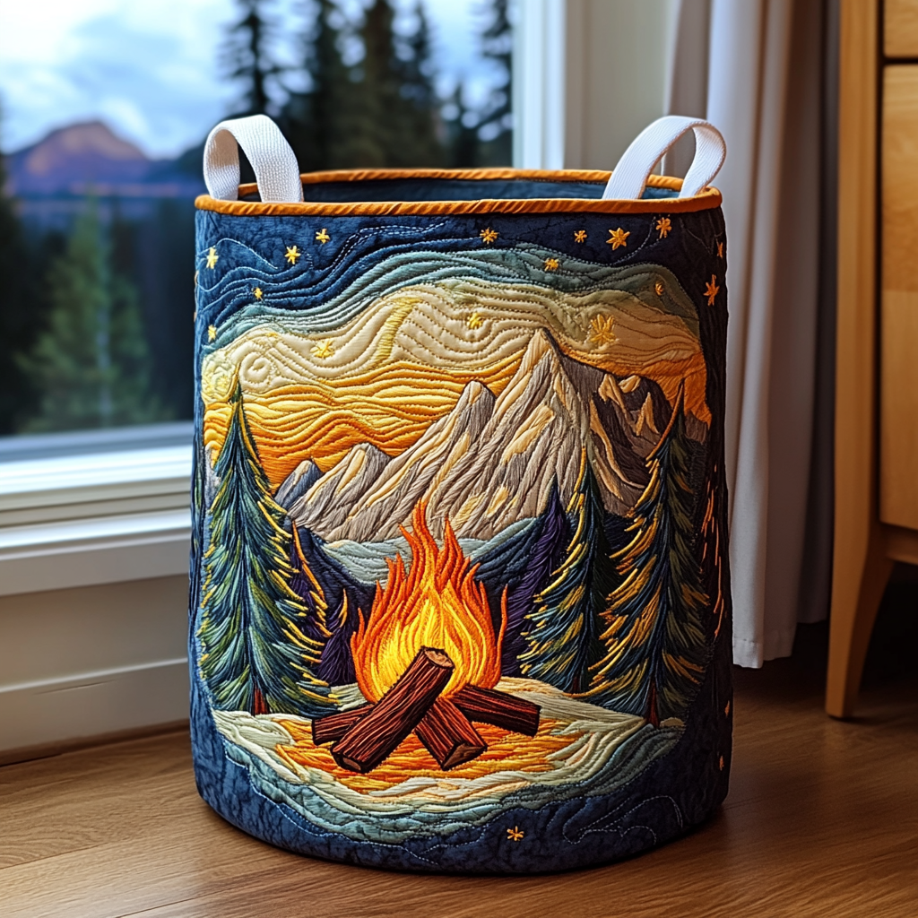 Warm Sparks Quilted Laundry Basket Perfect Gift For Your House