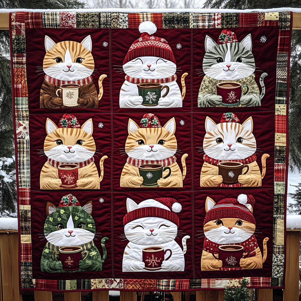 Warm Whiskers Quilted Blanket Gifts For Cat Owners