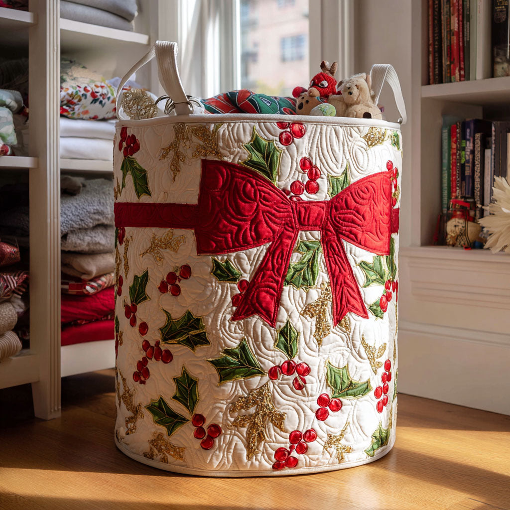 Warm Wishes Quilted Laundry Basket Father's Day Merch Gift
