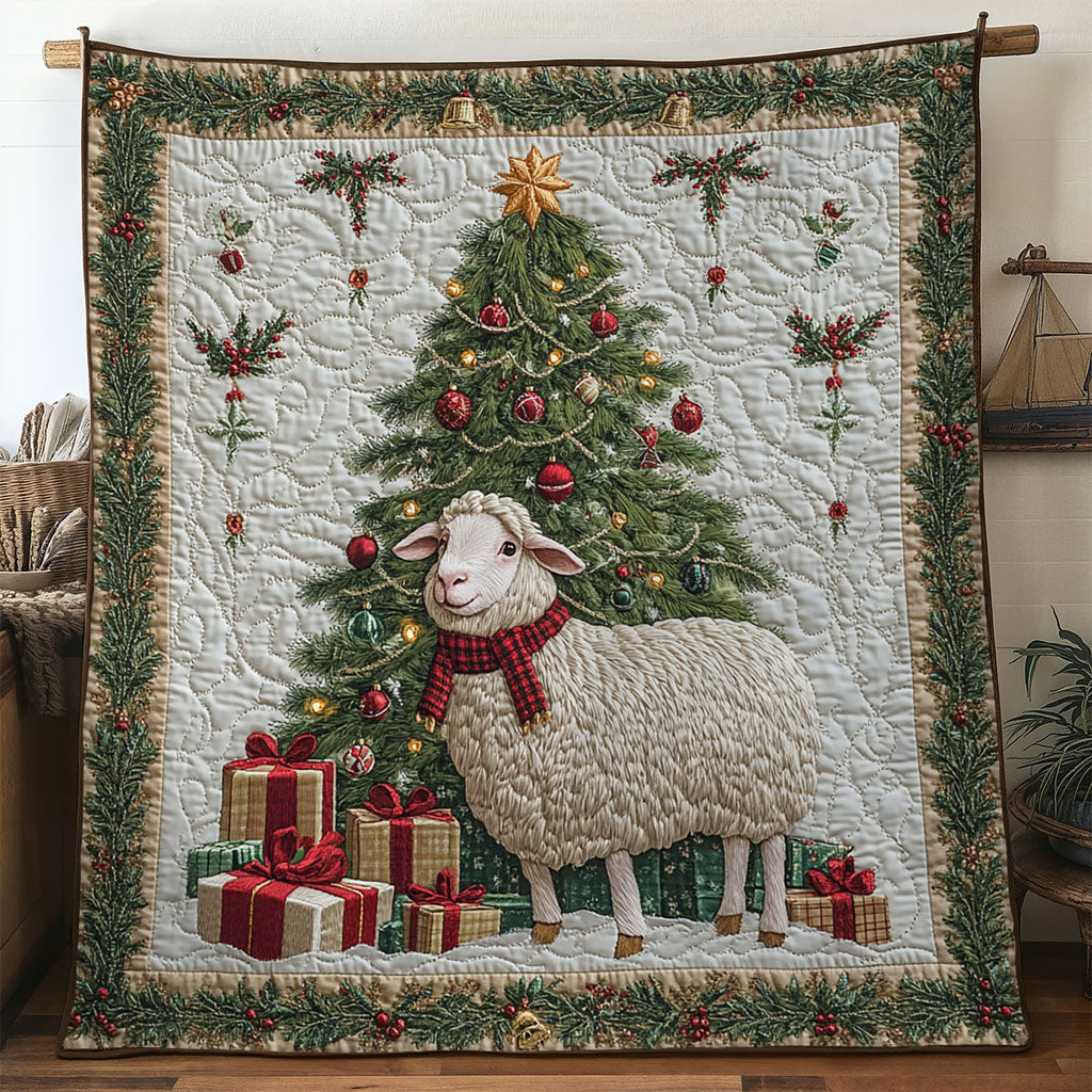 Warm Wishes Sheep Quilt Blanket Sofa Throws Son To Mother Christmas Gifts