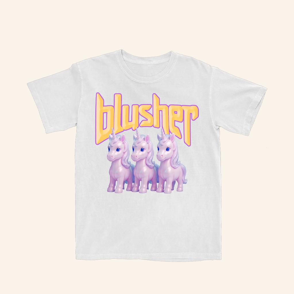 Warner Music Merch Blusher Unicorn T-Shirt Good Gifts For Girlfriend Warner Music Merch Blusher Unicorn T-Shirt Good Gifts For Girlfriend