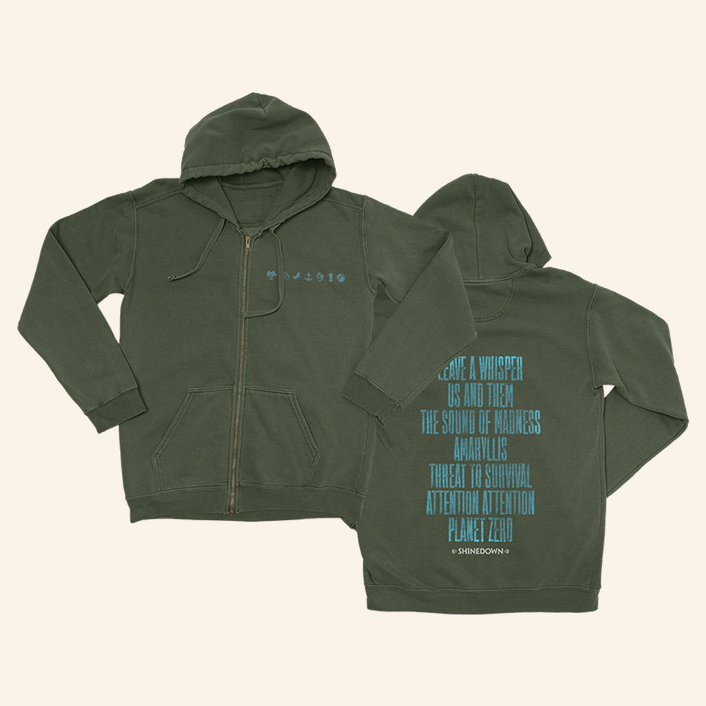 Warner Music Merch Shinedown Legacy Zip Hoodie Birthday Gifts For Music Lovers