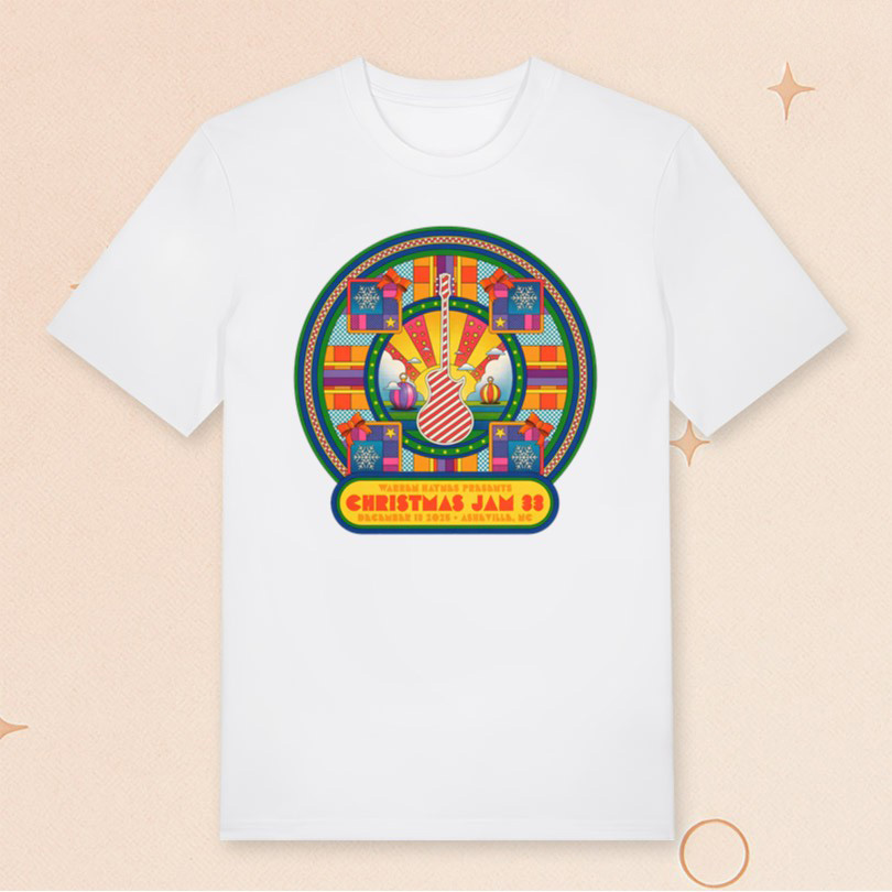 Warren Haynes Merch Christmas Jam 33 Dec 13 2025 Asheville NC Event T-Shirt Gifts For Music Fan