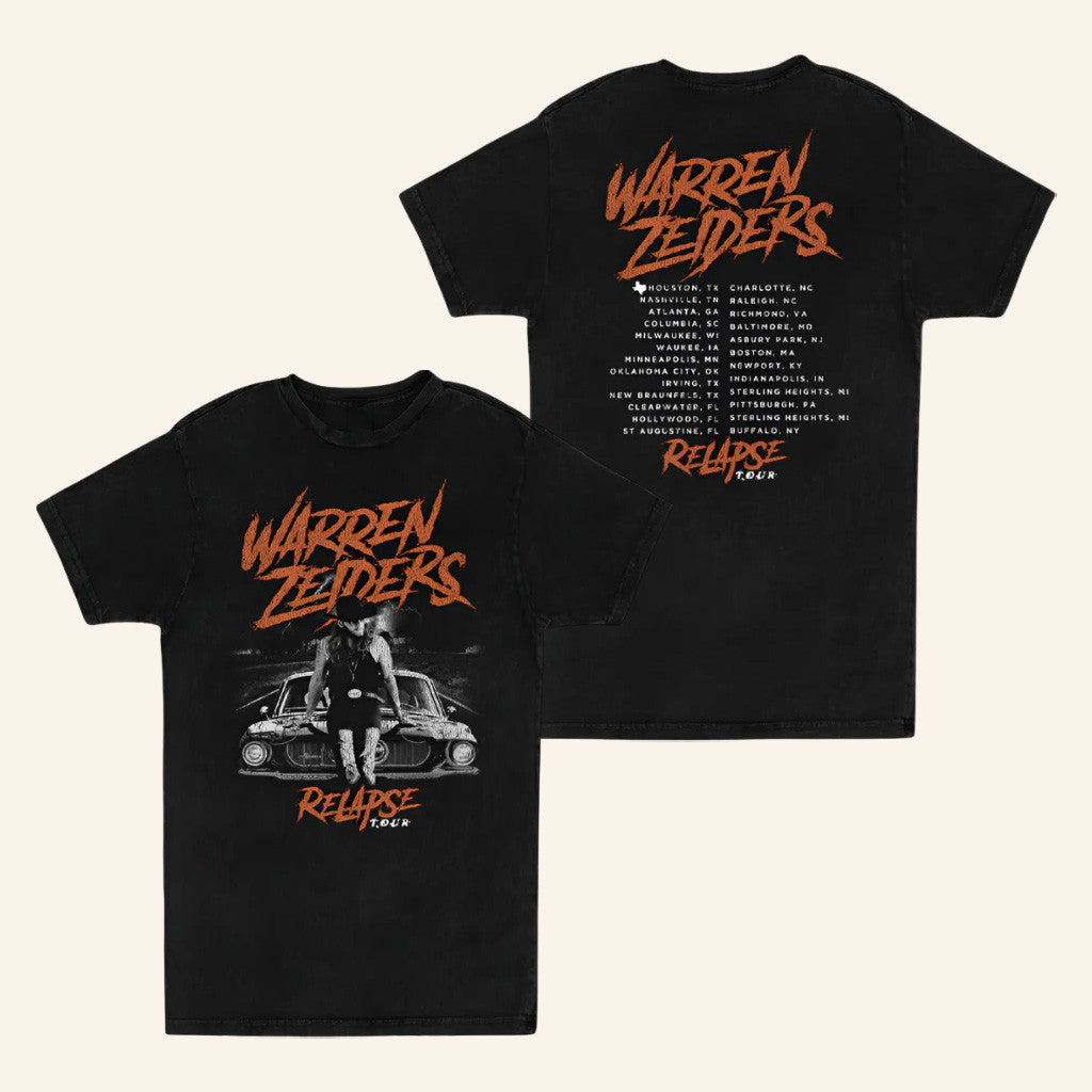 Warren Zeiders Merch Black Relapse Tour T-Shirt Gifts For Husband Warren Zeiders Merch Black Relapse Tour T-Shirt Gifts For Husband