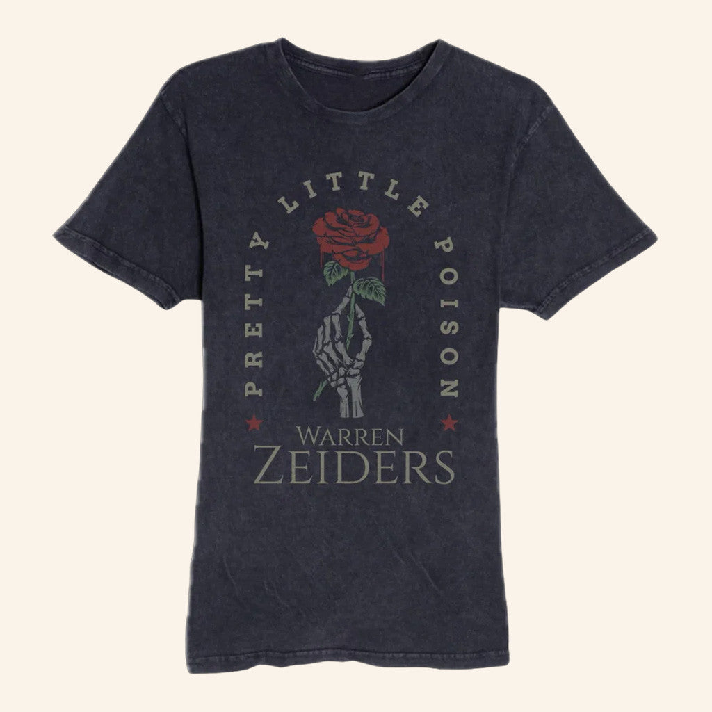 Warren Zeiders Merch Tour 2025 Vintage Black Pretty Little Poison Wash T-Shirt Fans Gifts