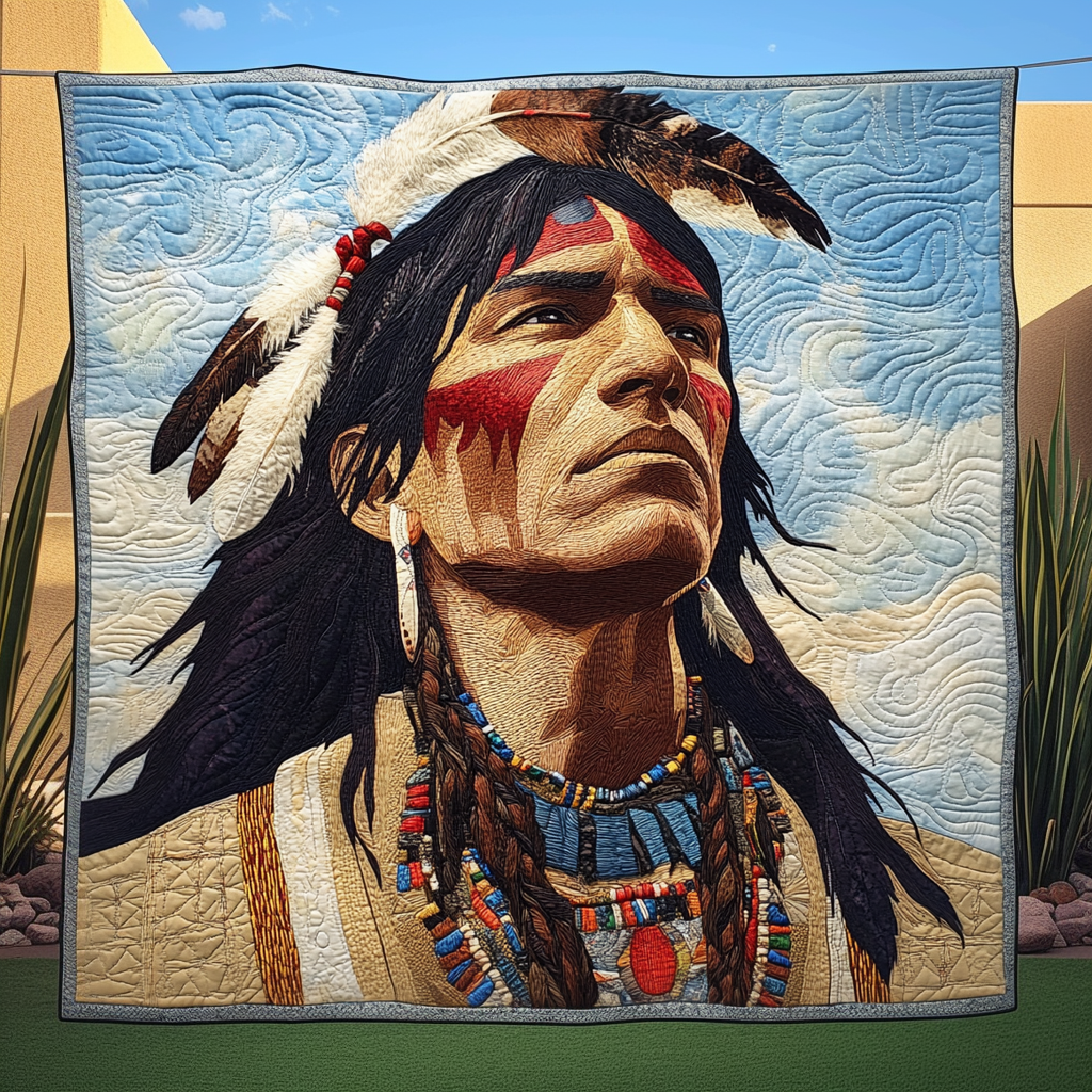 Warrior Spirit Dreams Quilted Blanket Holiday Throw Blanket Native American Gifts Online