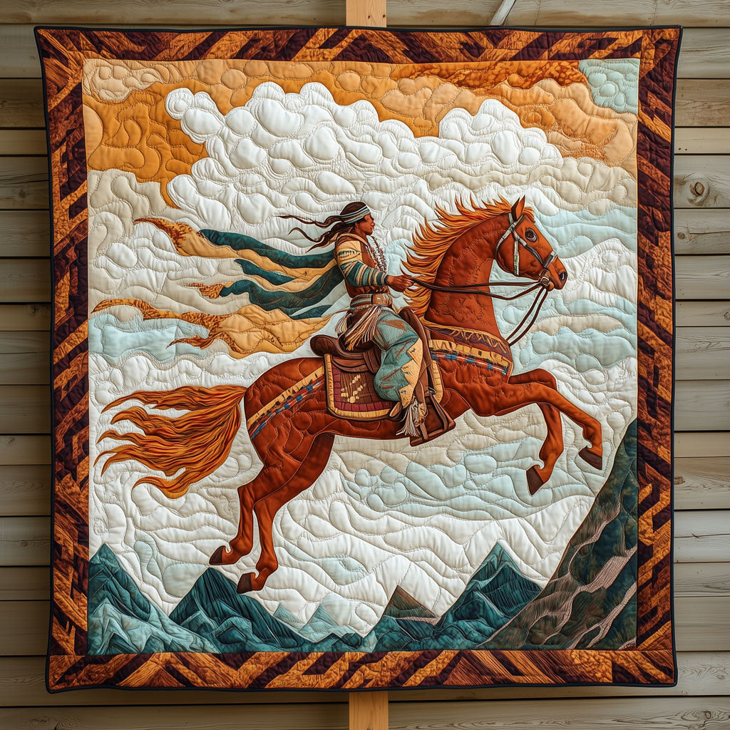 Warrior's Horse Journey Quilt Blanket Christmas Gifts For Horse Owners