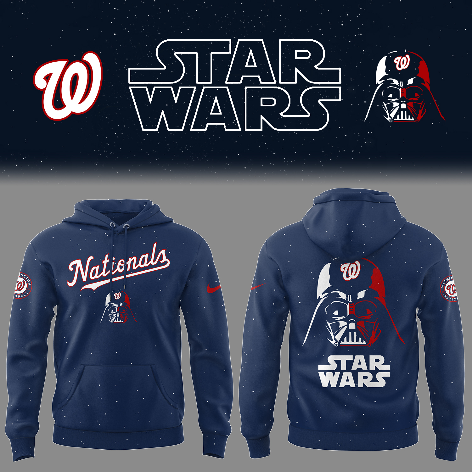 Washington Baseball Washington x Star Wars 2025 Hoodie Baseball Father's Day Gifts