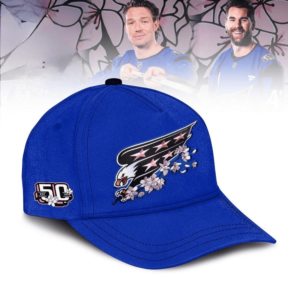 Washington Capitals 2025 Cherry Blossom Cap Unique Gifts For Hockey Lovers