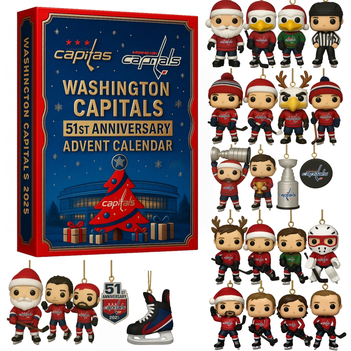 Washington Capitals 51st Anniversary Advent Calendar Sport Advent Calendar Hockey Player Gifts