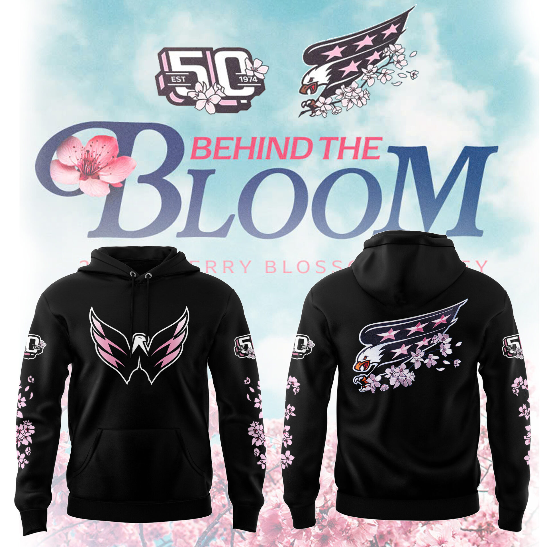 Washington Capitals Behind The Bloom Hoodie Top Gifts For Ice Hockey Players