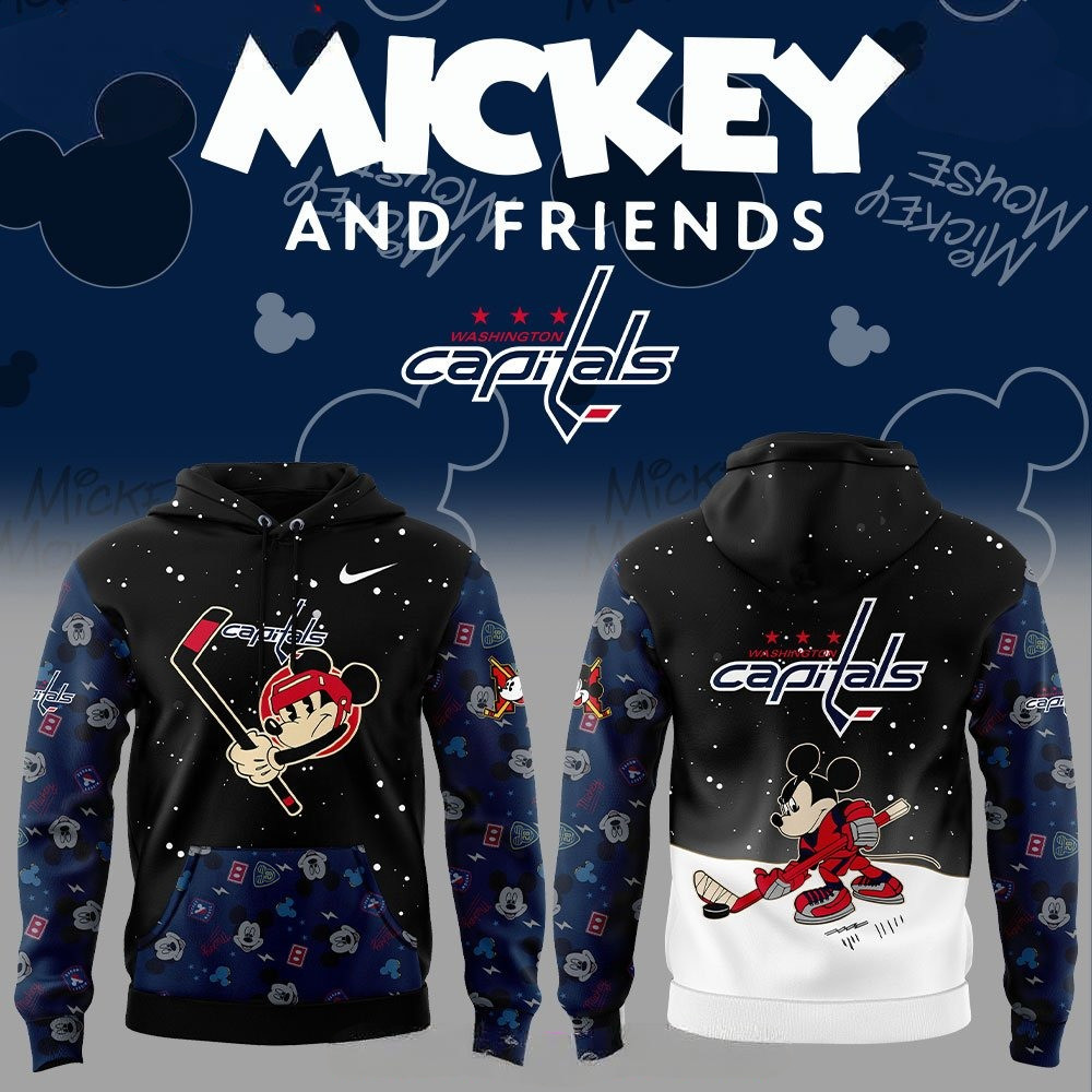 Washington Capitals Mickey And Friends Hoodie Best Gifts For Hockey Lovers